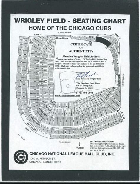 Wrigley Field Seating Chart