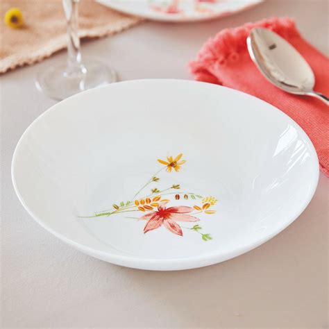 Luminarc Camomillia Piece Opal Glass Flower Dinner Set Dinnerware