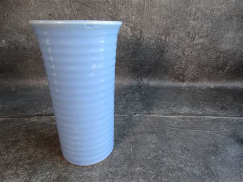 Bauer High Fire Ringware Vase In Rare Delph Blue B3231 Early