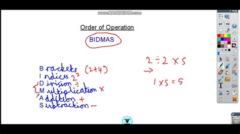 Order Of Operation Bidmas Youtube