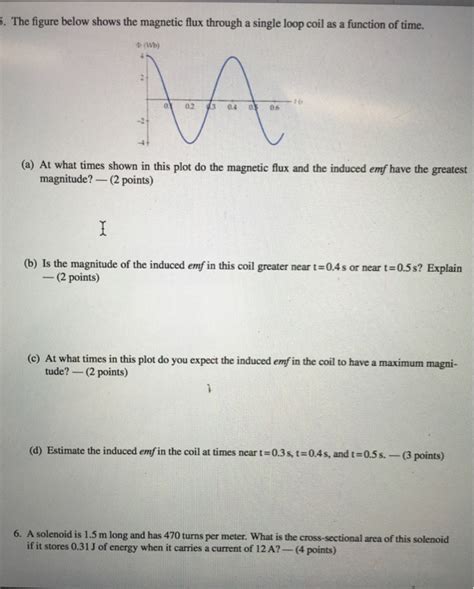 Solved The Figure Below Shows The Magnetic Flux Through A Chegg