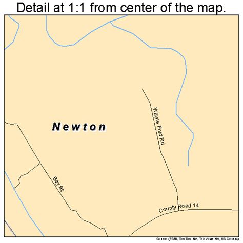 Newton Alabama Street Map 0154480