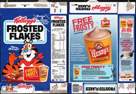 Kelloggs Frosted Flakes Cereal Box Free Wendys Frosty Flickr