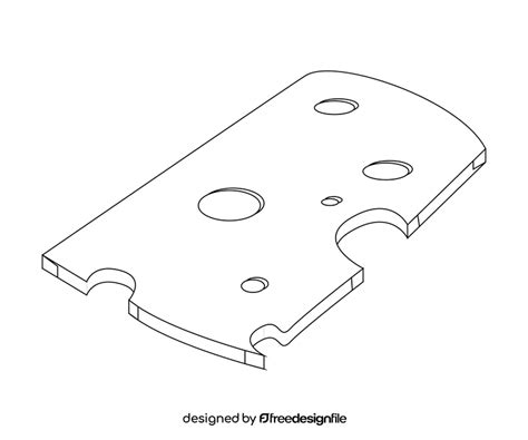 Cheese Slice Black And White Clipart Free Download