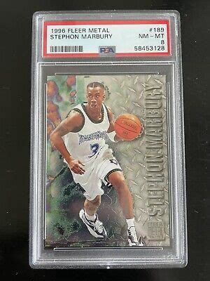 Stephon Marbury Rookie Fleer Metal Psa Nm Mt Collectors