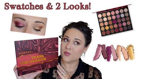 NEW Morphe 35TE Tease The Season Holiday Makeup Palette Swatches 2