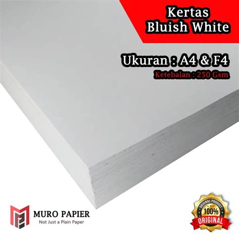 Per Pak Isi Karton Bw Bluish White Gsm A A By Muro