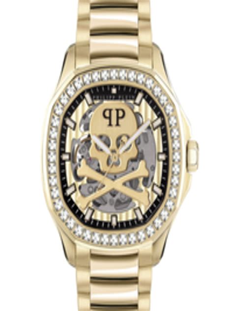 Buy Philipp Plein Men Embellished Dial Stainless Steel Analogue Watch