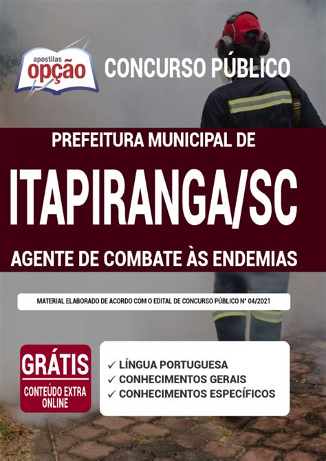 Apostila Prefeitura de Itapiranga SC Agente de Combate às Endemias