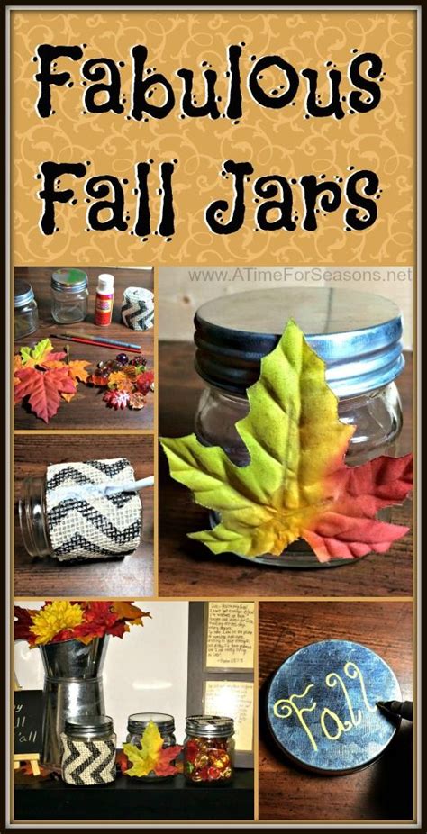 Fabulous Fall Jars DIY | Fall jars, Jar diy, Mason jar crafts diy