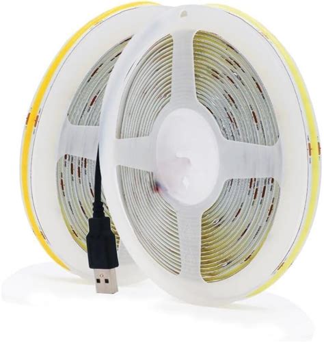 Amazon Gupup Ft V Cob Turnable Rope Light Warm White Led Strip