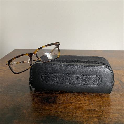 Chrome Hearts Fun Hatch Unisex Blonde Tortoise Rect Gem