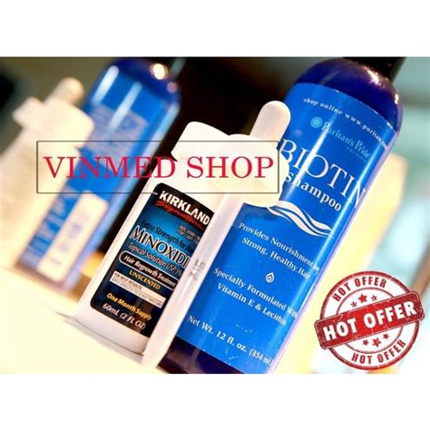 Jual Kirkland Minoxidil 5 Shampoo Biotin Made In Usa Free Pipet