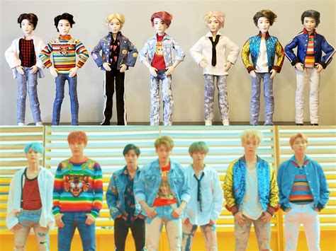 I Handmade All The Outfits From The Dna Mv For My Mattel Bts Dolls