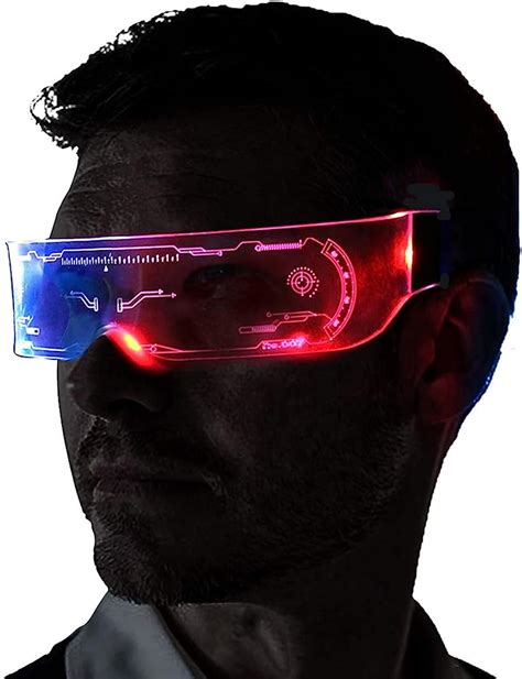 KASSAE Gafas LED Con Luz LED Con Colores Y Modos Lentes Cyberpunk