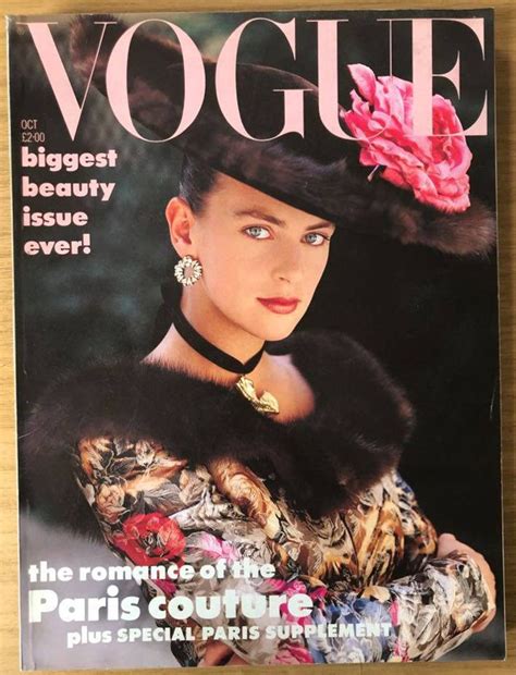 Vogue UK Oct 1987 British Original Vintage Fashion Magazine Paris