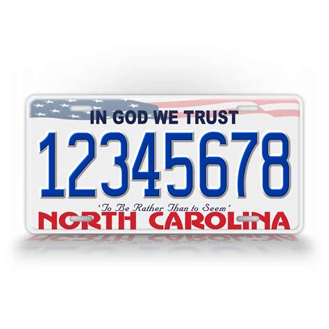 Personalized North Carolina In God We Trust Custom License Plate Signsandtagsonline