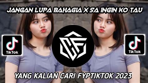 Dj Jangan Lupa Bahagia X Sa Ingin Ko Tau Yang Kalian Cari Fyptiktok