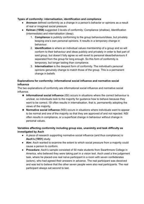 AQA A Level Psychology Paper 1 Revision Notes Stuvia UK