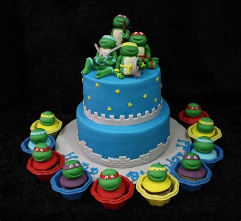 Ninja Turtles Cake And Cupcakes CakeCentral