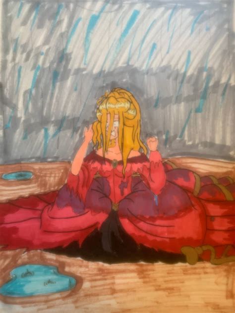 Milady De Winter Kneeling In Rain Final By Kvandenoever On Deviantart