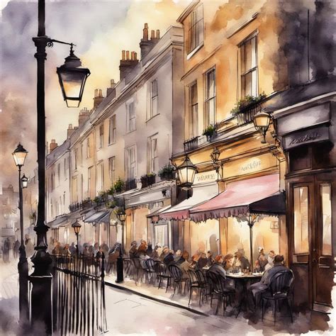 Victorian Street Cafe Under Gaslight In London By Jimohat On Deviantart