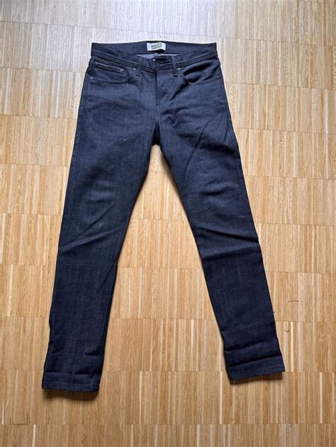 Naked Famous Stretch Selvage Denim Black X Grey Weird Guy Kaufen