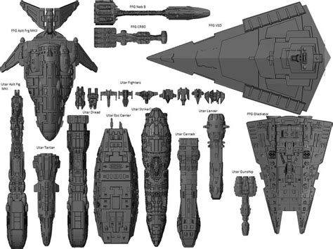 Here Are The Custom Ship Sizes Scaled With The Current FFG Armada Ships