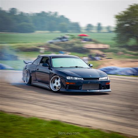 Green Nissan 240sx Drifting In Wisconsin