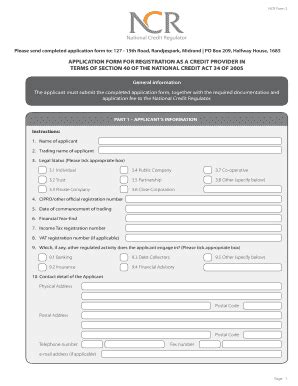 Ncr Application Form Fill And Sign Printable Template Online