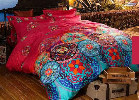 Egyptian Cotton Boho Style Bedding Queen Bohemian Bedding Moroccan Bedding Fullqueen 100