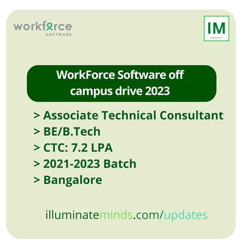 WorkForce Software Off Campus Drive 2023 Associate Technical