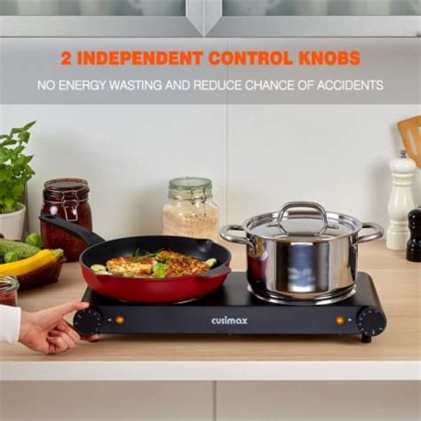 Cusimax Infrared Ceramic Double Hot Plate W Black Kroger