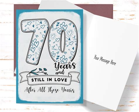 70th Anniversary Card 70th Anniversary T Seventieth Anniversary