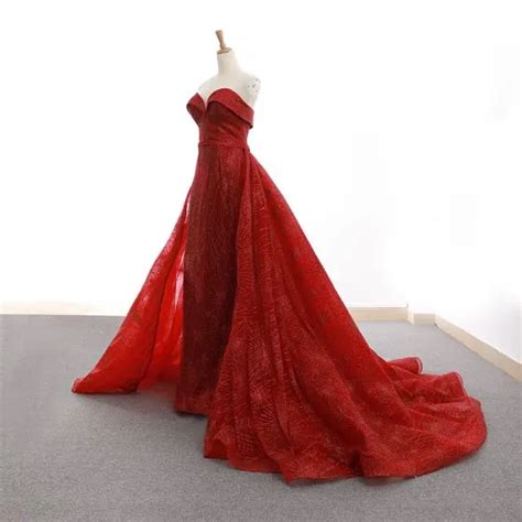 High End Red Evening Dresses A Line Princess Sweetheart