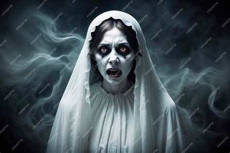 Premium Ai Image Ghost Woman