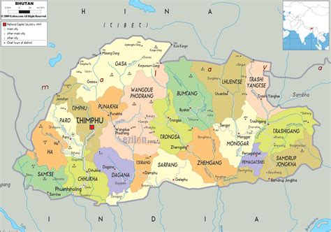 MAPS OF BHUTAN