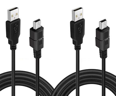 2 Pack 10ft Ps3 Controller Charging Cable Usb 2 0 Type A To Mini B Cable Sync Cord For Sony