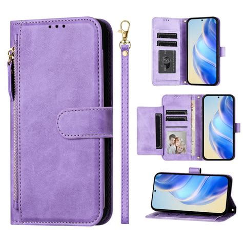 For Samsung Galaxy Case Solid Color Zipper Flip Wallet Pu Leather With