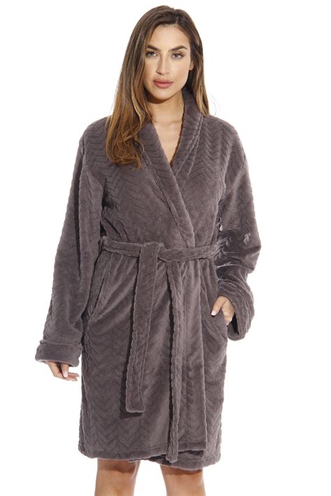 Just Love Kimono Robe Bath Robes For Women Charcoal Large Regular