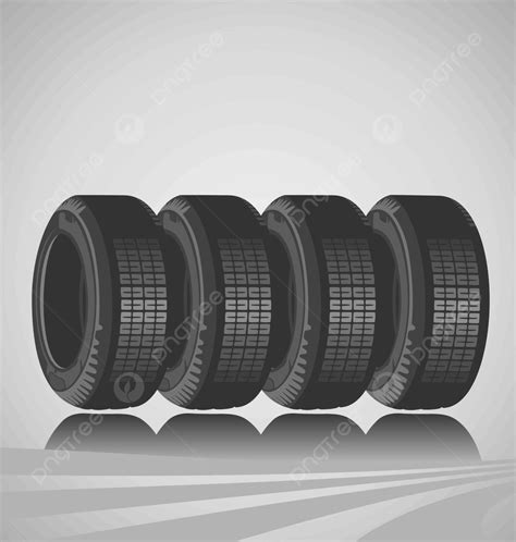 Car Tires Design Mark Rubber Black Vector Mark Rubber Black PNG And