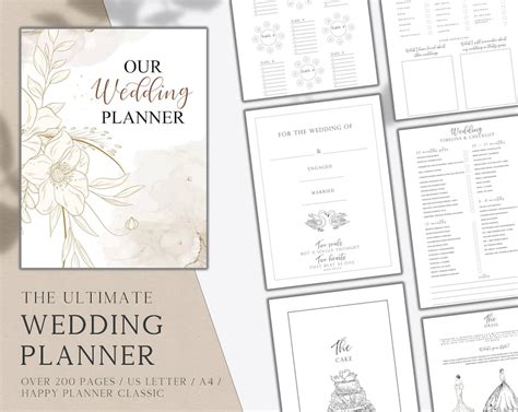 Printable Wedding Planner, Bridal Planner Printable, Wedding Planner ...