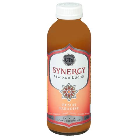 Gt S Synergy Raw Kombucha Peach Paradise Fl Oz Shipt