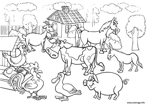 Coloriage Les Animaux De La Ferme Pour Enfants Jecolorie