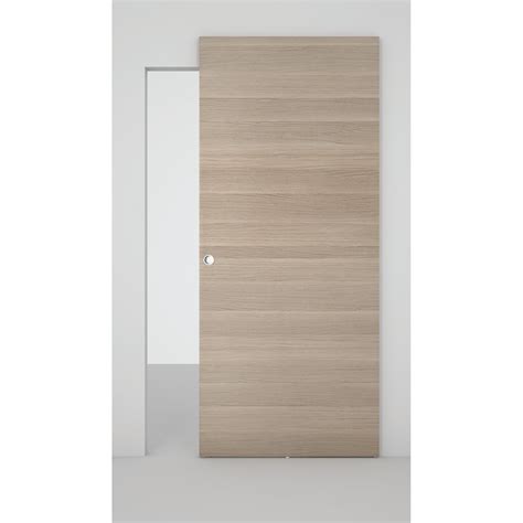 Porta Scorrevole Space Rovere Tonda L X H Cm Con Binario