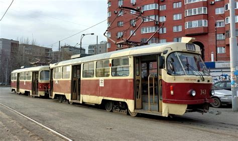 Екатеринбург, Tatra T3SU № 343 — Фото — Городской электротранспорт
