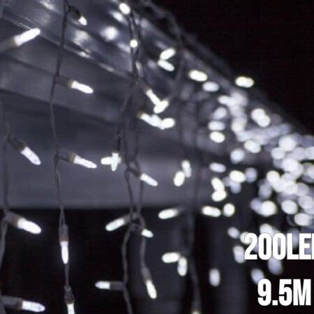 200LED valoverho kylmä valkoinen 9 5M Jouluvalot24 fi