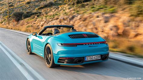 2020 Porsche 911 Carrera S Cabriolet (Color: Miami Blue) | Rear Three ...