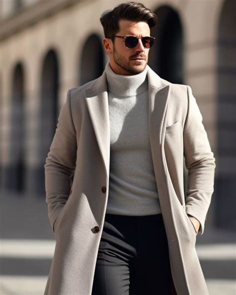 Beige Overcoat With Turtleneck Hockerty