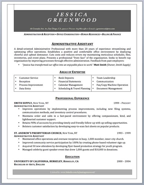 Administrative Assistant Resume Sample Writing Guide